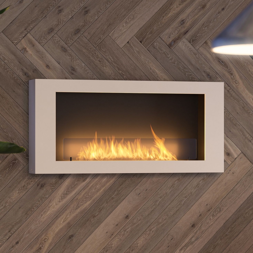 InFire - Wall BIO fireplace 120x56 cm 3kW vit