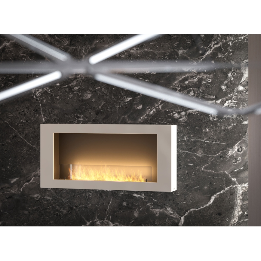 InFire - Wall BIO fireplace 120x56 cm 3kW vit