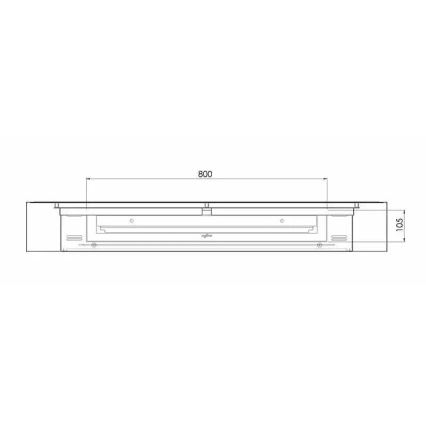 InFire - Wall BIO fireplace 120x56 cm 3kW vit
