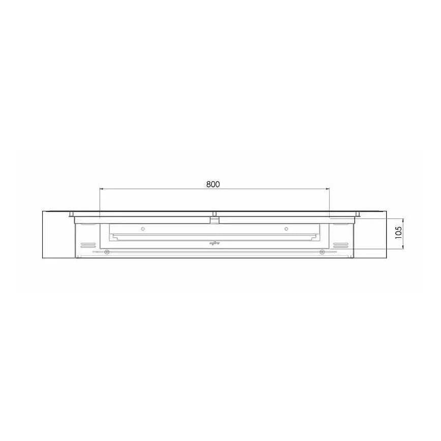 InFire - Wall BIO fireplace 120x56 cm 3kW vit