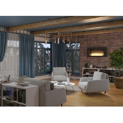 InFire - Wall BIO fireplace 120x56 cm 3kW svart