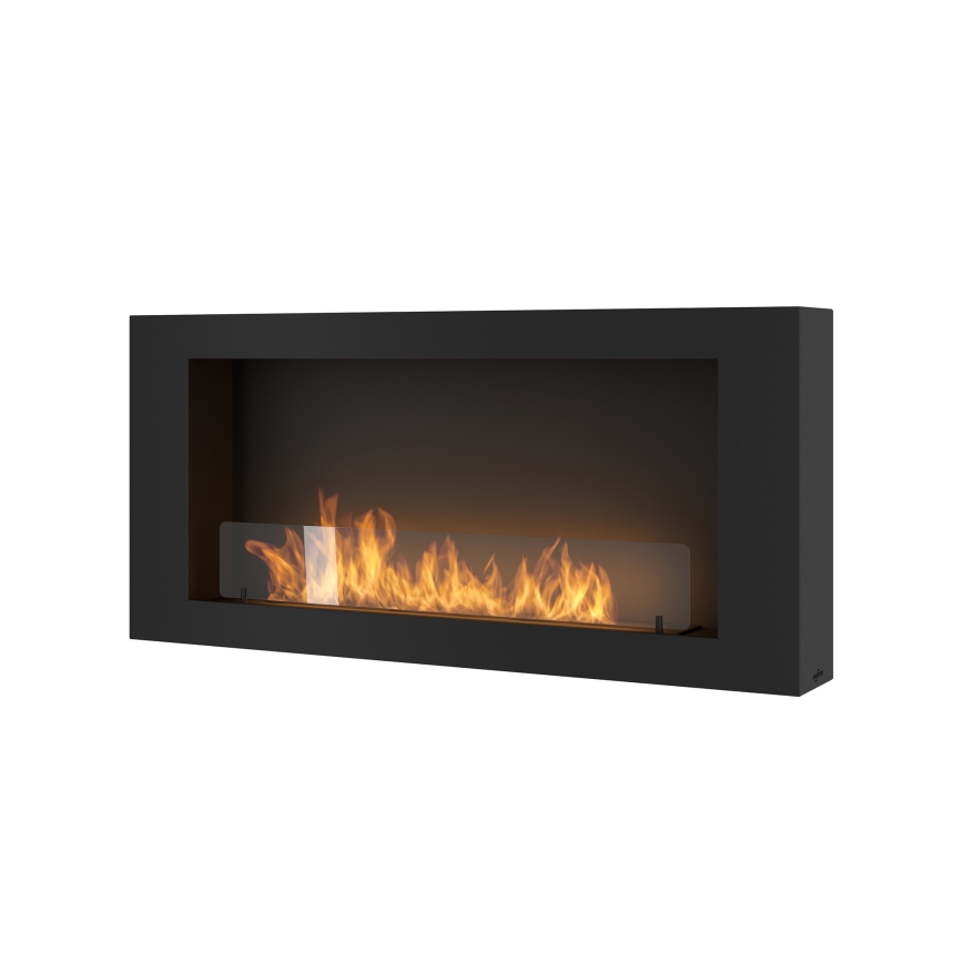 InFire - Wall BIO fireplace 120x56 cm 3kW svart