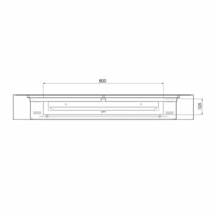 InFire - Wall BIO fireplace 120x56 cm 3kW svart
