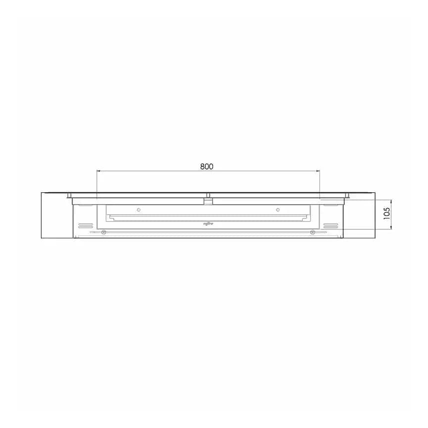 InFire - Wall BIO fireplace 120x56 cm 3kW svart