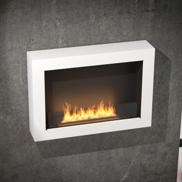InFire - Wall BIO fireplace 80x56 cm 3kW vit