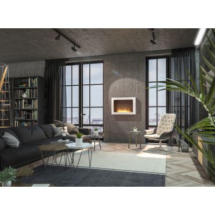 InFire - Wall BIO fireplace 80x56 cm 3kW vit