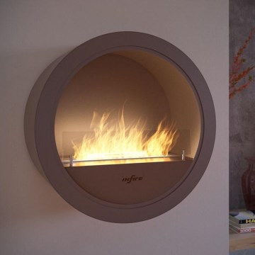 InFire - Wall BIO fireplace diameter 70 cm 3kW svart