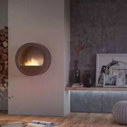 InFire - Wall BIO fireplace diameter 70 cm 3kW svart