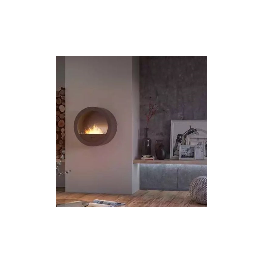 InFire - Wall BIO fireplace diameter 70 cm 3kW svart