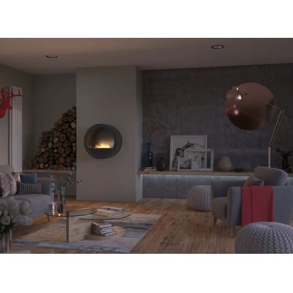 InFire - Wall BIO fireplace diameter 70 cm 3kW svart