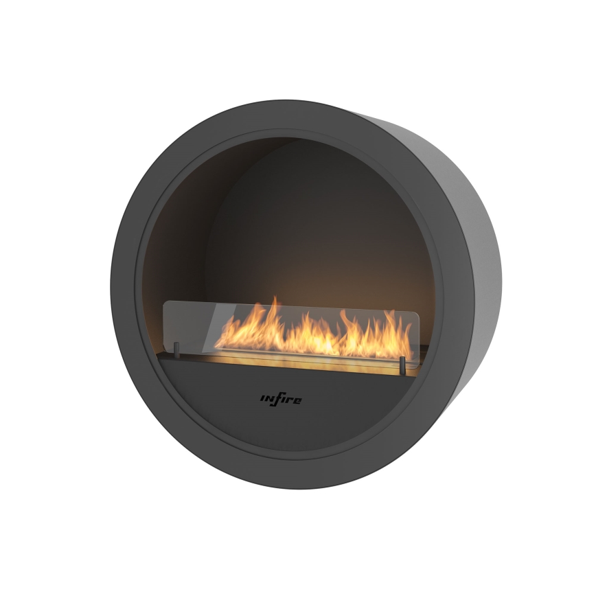InFire - Wall BIO fireplace diameter 70 cm 3kW svart