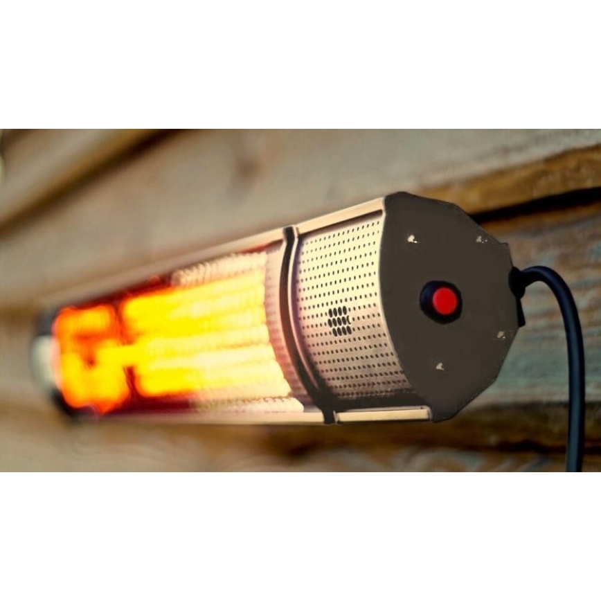 Infrared heater 1000/2000W/230V IP55 + fjärrkontroll
