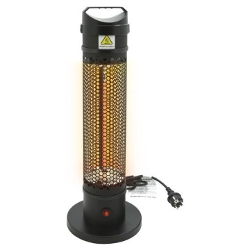 Infraröd golvvärmare 1000W/230V IP44 svart