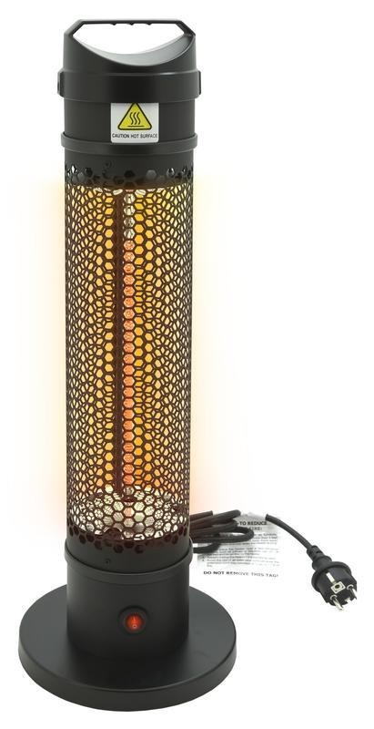 Infraröd golvvärmare 1000W/230V IP44 svart