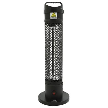 Infraröd golvvärmare 1000W/230V IP44 svart