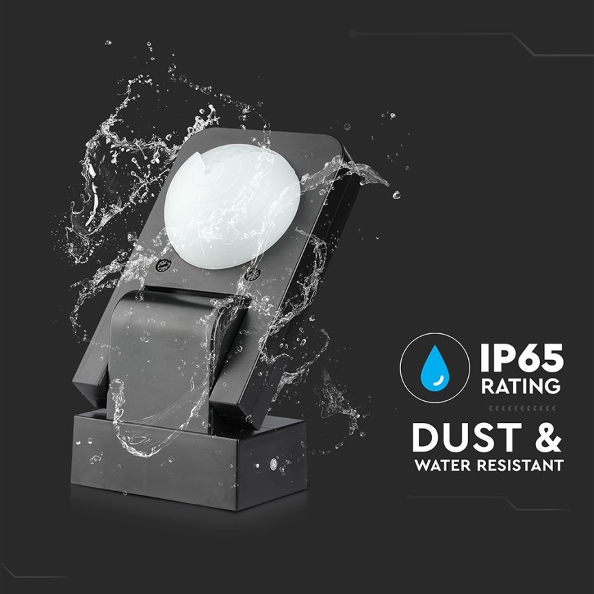 Infraröd utomhusrörelsesensor 360° 1000W/230V IP65 svart