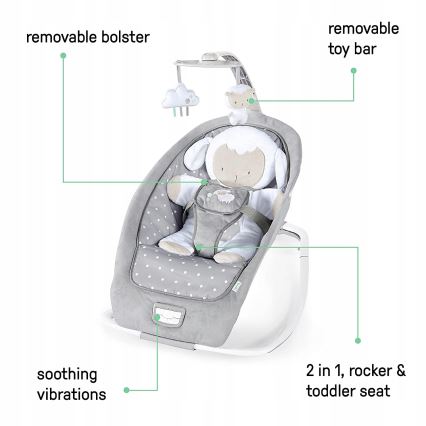 Ingenuity - Barngung med melodi CUDDLE LAMB 3xLR14