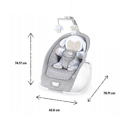 Ingenuity - Barngung med melodi CUDDLE LAMB 3xLR14