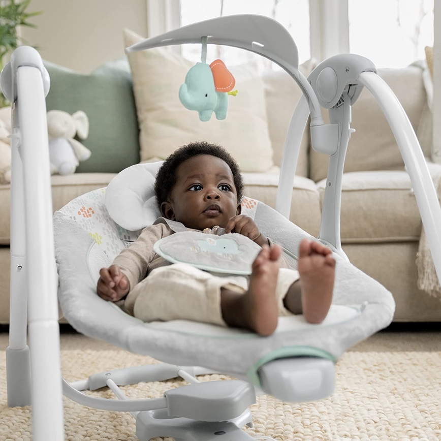 Ingenuity - Vibrerande babygunga med musik 2i1 WIMBERLY 4xD + 1xC