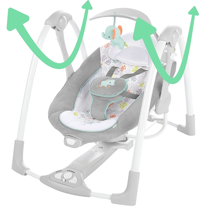 Ingenuity - Vibrerande babygunga med musik 2i1 WIMBERLY 4xD + 1xC