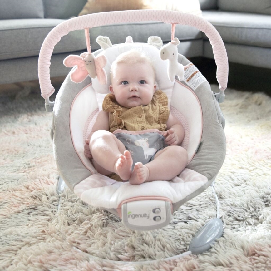 Ingenuity - Vibrerande babysitter med musik FLORA THE UNICORN 3xC