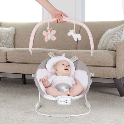 Ingenuity - Vibrerande babysitter med musik FLORA THE UNICORN 3xC