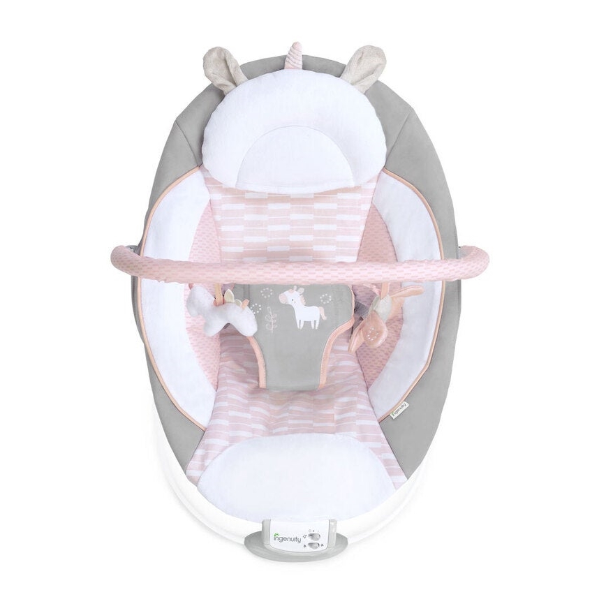 Ingenuity - Vibrerande babysitter med musik FLORA THE UNICORN 3xC