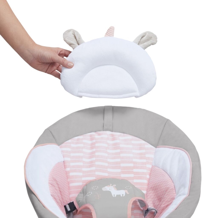 Ingenuity - Vibrerande babysitter med musik FLORA THE UNICORN 3xC