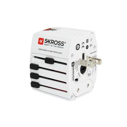 Internationell reseadapter 230V + 2x USB port