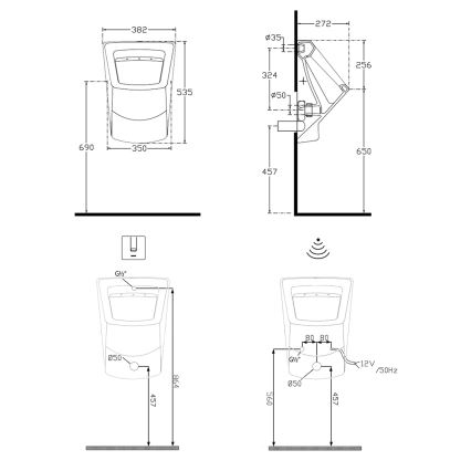 Isvea - Pissoar PURITY vit