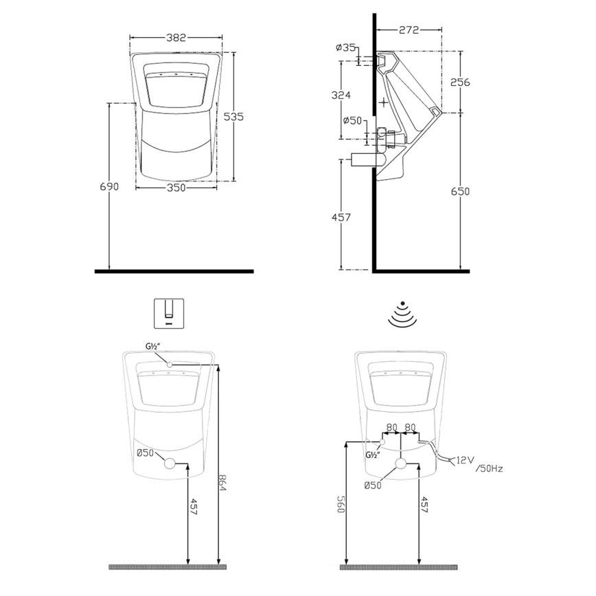 Isvea - Pissoar PURITY vit