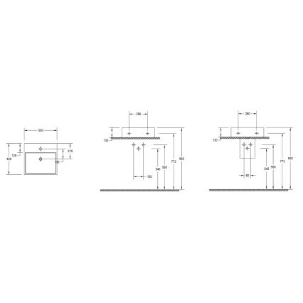 Isvea - Tvättställ för bänkskiva PURITY 50x42 cm keramik/vit