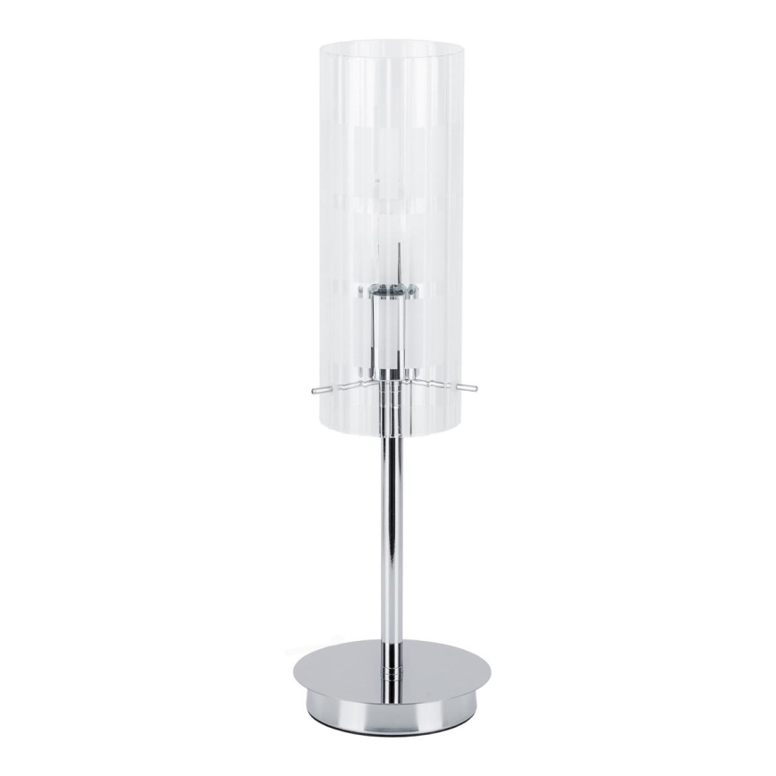 ITALUX - Bordslampa MAX 1xE27/60W/230V skinande krom/genomskinlig