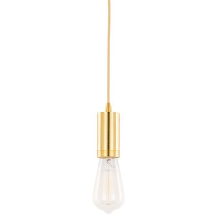 ITALUX - Ljuskrona med textilsladd MODERNA 1xE27/60W/230V guld