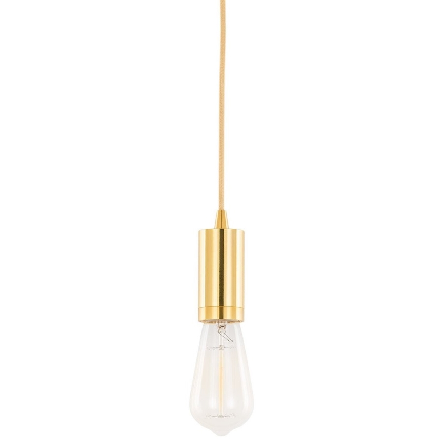 ITALUX - Ljuskrona med textilsladd MODERNA 1xE27/60W/230V guld