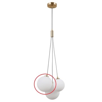 ITALUX - Ersättningsglas till ljuskrona PERLOS G9 diameter 13 cm vit