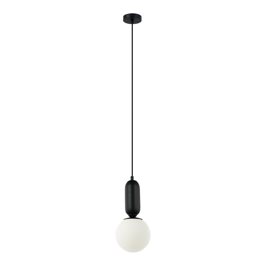 ITALUX - Ljuskrona med textilsladd ALDEVA 1xE27/40W/230V diameter 15 cm svart