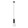 ITALUX - Ljuskrona med textilsladd ALDEVA 1xE27/40W/230V diameter 15 cm svart