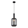 ITALUX - Ljuskrona med textilsladd ANTIOLA 1xE27/40W/230V diameter 20 cm svart