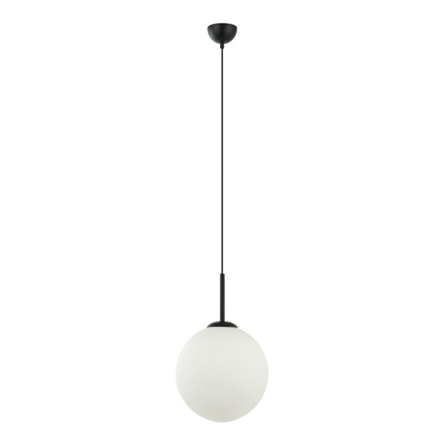 ITALUX - Ljuskrona med textilsladd DEORE 1xE27/40W/230V diameter 30 cm svart