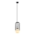 ITALUX - Ljuskrona med textilsladd MATTY 1xE27/40W/230V diameter 15 cm svart