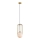ITALUX - Ljuskrona med textilsladd MATTY 1xE27/40W/230V diameter 20 cm guld