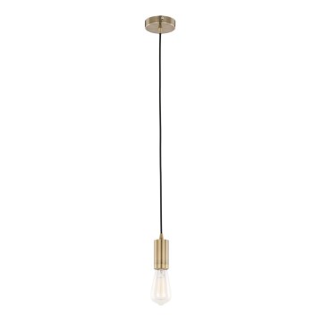 ITALUX - Ljuskrona med textilsladd MODERNA 1xE27/60W/230V brons