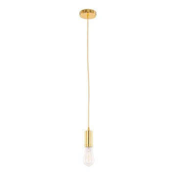 ITALUX - Ljuskrona med textilsladd MODERNA 1xE27/60W/230V guld