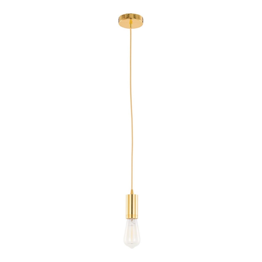 ITALUX - Ljuskrona med textilsladd MODERNA 1xE27/60W/230V guld