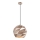ITALUX - Ljuskrona med textilsladd PALERMO 1xE27/40W/230V diameter 32 cm Roséguld