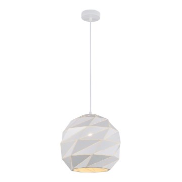 ITALUX - Ljuskrona med textilsladd PALERMO 1xE27/40W/230V diameter 32 cm vit