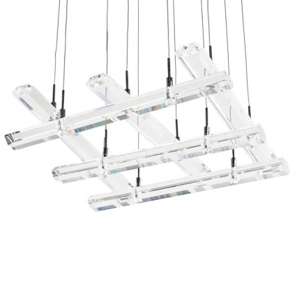 ITALUX MD8103-16B3 - Ljuskrona med snöre DIAMOND 4xGU10/50W/230V + 12xG4/10W