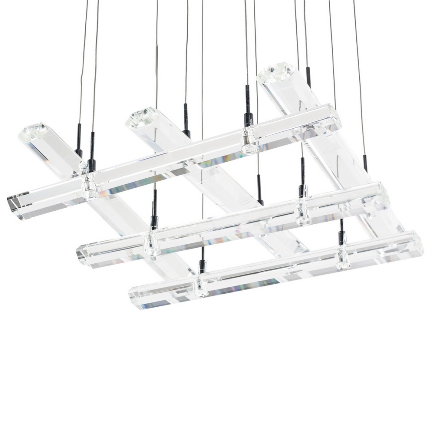 ITALUX MD8103-16B3 - Ljuskrona med snöre DIAMOND 4xGU10/50W/230V + 12xG4/10W