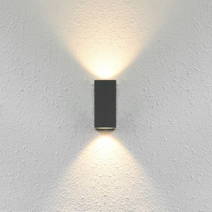 ITALUX - Vägglampa för utomhusbruk GENTA 2xGU10/40W/230V IP54 15 cm